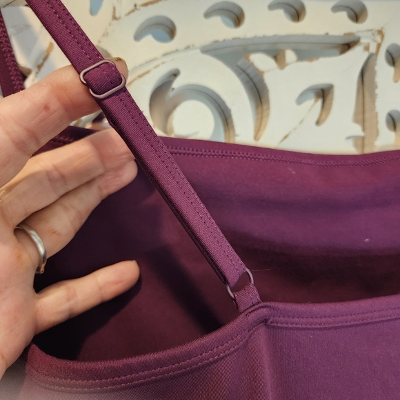 Girlfriend Collective Cami Unitard Plum Purple Yoga Pilates Jumpsuit Size  XXL - Picture 8 of 13